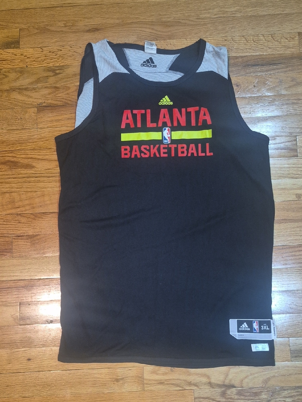 Adidas Reversible NBA Atlanta Hawks Practice Jersey Black Size 3XL